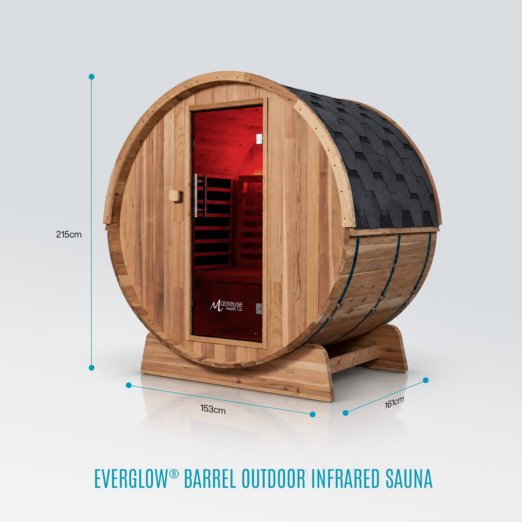 EverGlow® Barrel Outdoor Infrared Sauna